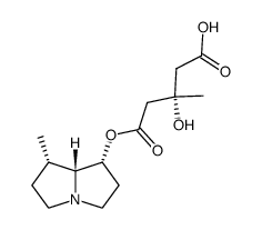 7-O-[hydrogen (3S)-3-hydroxy-3-methylglutaryl]retronecanol结构式