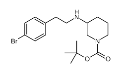 1-Boc-3-[2-(4-溴苯基)-乙基氨基]-哌啶结构式