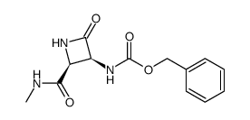 cis-3-benzyloxycarbonylamino-4-(N-methylcarbamoyl)-2-azetidinone Structure