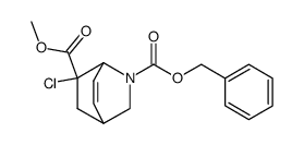 N-benzyloxycarbonyl-7-chloro-7-methoxycarbonyl-2-azabicyclo[2.2.2]oct-5-ene结构式
