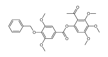 2-(3',5'-dimethoxy-4'-benzyloxy)benzoyloxy-4,5,6-trimethoxyacetophenone结构式