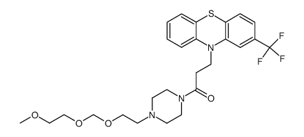 10-(3-(4-methoxyethoxymethoxyethyl-1-piperazinyl)-3-oxopropyl)-2-trifluoromethyl-10H-phenothiazine结构式