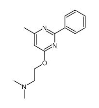 N,N-dimethyl-2-(6-methyl-2-phenylpyrimidin-4-yl)oxyethanamine结构式