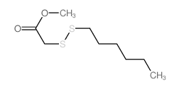 Acetic acid,2-(hexyldithio)-, methyl ester Structure
