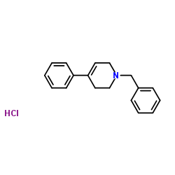 Pyridine, 1,2,3,6-tetrahydro-4-phenyl-1-(phenylmethyl)-, hydrochloride结构式