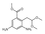 3,5-diamino-2-(2,2-dimethoxy-ethyl)-benzoic acid methyl ester Structure