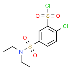 2-Chloro-5-(diethylsulfamoyl)benzene-1-sulfonyl chloride Structure