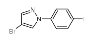 4-溴-1-(4-氟苯基)-1H-吡唑结构式