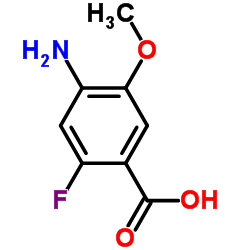 4-氨基-2-氟-5-甲氧基苯甲酸结构式