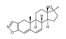 17-methyl-androsta-4,6-dieno[2,3-d]isoxazol-17β-ol结构式