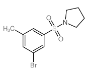 1-(3-溴-5-甲基苯基磺酰基)吡咯烷结构式
