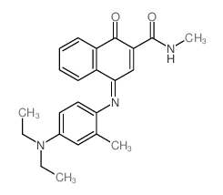 4-(4-二乙氨基-氧-亚甲苯)-1,4-二氢-N-甲基-1-氧代-2-萘甲酰胺结构式