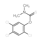 Carbamothioic acid,dimethyl-, O-(2,4,5-trichlorophenyl) ester (9CI) Structure