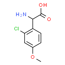 2-(2-氯-4-甲氧基苯基)-DL-甘氨酸结构式