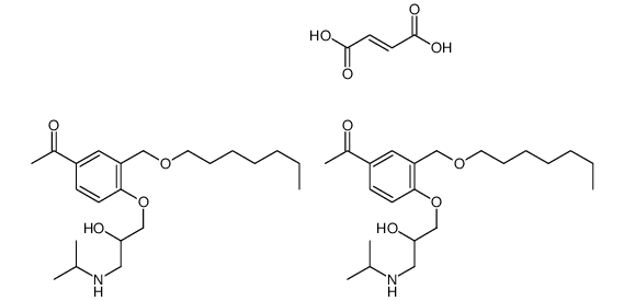(E)-but-2-enedioic acid,1-[3-(heptoxymethyl)-4-[2-hydroxy-3-(propan-2-ylamino)propoxy]phenyl]ethanone Structure