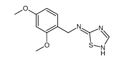 N-(2,4-二甲氧基苄基)-1,2,4-噻二唑-5-胺结构式