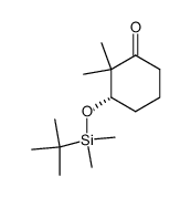 (+)-(S)-3-(tert-butyldimethylsiloxy)-2,2-dimethylcyclohexanone结构式