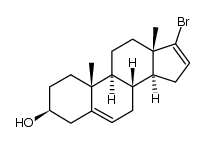 17-bromo-3β-hydroxy-5α-androstan-5,16-diene结构式