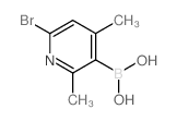 6-溴-2,4-二甲基吡啶-3-硼酸结构式