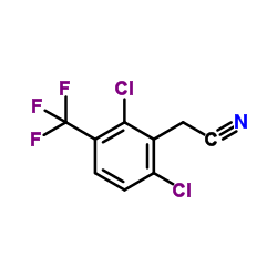 2,6-Dichloro-3-(trifluoromethyl)benzyl cyanide结构式