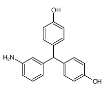4-[(3-aminophenyl)-(4-hydroxyphenyl)methyl]phenol Structure