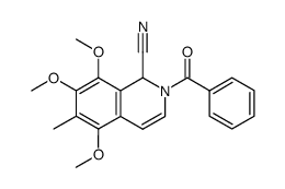 N-benzoyl-1-cyano-5,7,8-trimethoxy-6-methyl-1,2-dihydroisoquinoline Structure