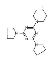2-哌嗪-1-基-4,6-二吡咯烷-1-基-1,3,5-三嗪结构式