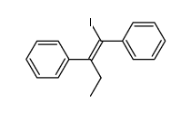 (Z)-1-iodo-1,2-diphenyl-1-butene结构式