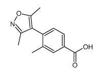 4-(3,5-二甲基异噁唑-4-基)-3-甲基苯甲酸结构式