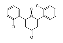 1-chloro-2,6-bis(2-chlorophenyl)piperidin-4-one Structure