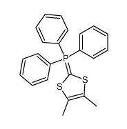 (4,5-dimethyl-1,3-dithiol-2-ylidene)triphenyl-5-phosphane结构式