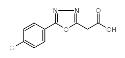 [5-(4-氯苯基)-[1,3,4]恶二唑-2-基]乙酸结构式