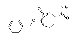 (2S,5R)-6-(benzyloxy)-7-oxo-1,6-diazabicyclo[3.2.1]octane-2-carboxamide structure