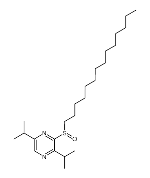 2-tetradecylsulfinyl-3,6-diisopropylpyrazine结构式
