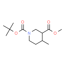 1-叔丁基 3-甲基 4-甲基哌啶-1,3-二羧酸酯结构式
