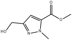 3-(羟甲基)-1-甲基-1H-吡唑-5-羧酸甲酯结构式