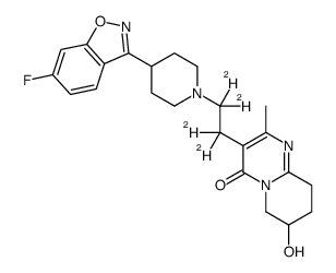 7-Hydroxy Risperidone-d4结构式
