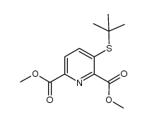 dimethyl 3-(tert-butylthio)pyridine-2,6-dicarboxylate Structure