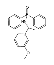 (R)-N-(1-(3-methoxyphenyl)ethyl)-P,P-diphenylphosphinic amide结构式
