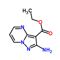 2-氨基吡唑并[1,5-a]嘧啶-3-羧酸乙酯结构式