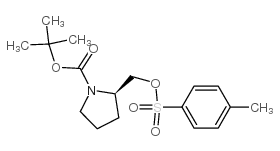(R)-2-(甲苯磺酰氧基甲基)吡咯烷-1-甲酸叔丁酯结构式