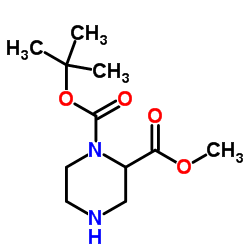 N-1-Boc-2-哌嗪甲酸甲酯结构式