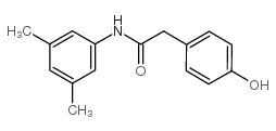 N-(3,5-二甲基苯基)-2-(4-羟基苯基)乙酰胺结构式