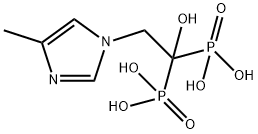 Phosphonic acid, P,P'-[1-hydroxy-2-(4-methyl-1H-imidazol-1-yl)ethylidene]bis- Structure