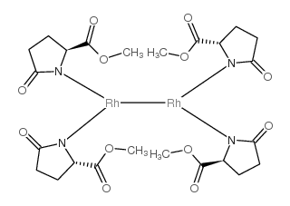 四(2-吡咯烷酮-5(S)-羧酸甲酯)二(二甲基)吡啶鎓乙腈,2-丙醇配合物结构式