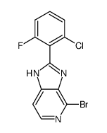 3H-IMidazo[4,5-c]pyridine, 4-bromo-2-(2-chloro-6-fluorophenyl)-结构式