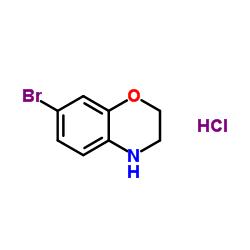 7-溴二氢苯并恶啉盐酸盐结构式