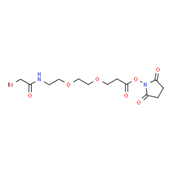 Bromoacetamido-PEG2-C2-NHS ester Structure