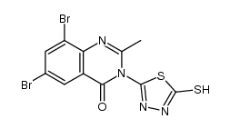 6,8-dibromo-3-(5-mercapto-1,3,4-thiadiazol-2-yl)-2-methylquinazolin-4(3H)-one Structure