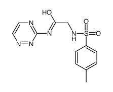 2-[(4-methylphenyl)sulfonylamino]-N-(1,2,4-triazin-3-yl)acetamide结构式